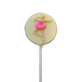 Dancing Ballerina Milk White Chocolate Lollipop Sucker 1.5oz